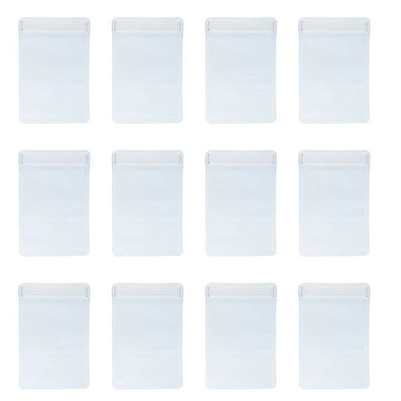 200pcs Clear Zipper Lock Storage Bags Thickened Transparent Plastic Seal Bags