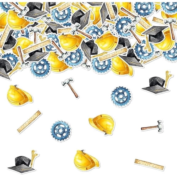 200pcs Congrats Engineer Confetti, Future Engineer Decoration Confetti Double-Sided Printing Engineer Grad Table Scatter for Class of 2026 Engineer Graduation Party Supplies
