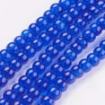 thumbnail image 1 of 200pcs Glass Beads Strands Round Blue 4mm Hole: 1.1~1.3mm, 1 of 3