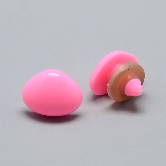 200pcs Craft Plastic Noses Pearl Pink 6x8mm Pin: 3mm