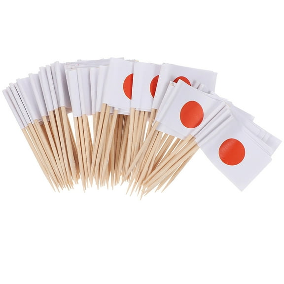 200pcs Cupcake Toppers Flags Pattern Cupcake Picks Creative Cake Decorations