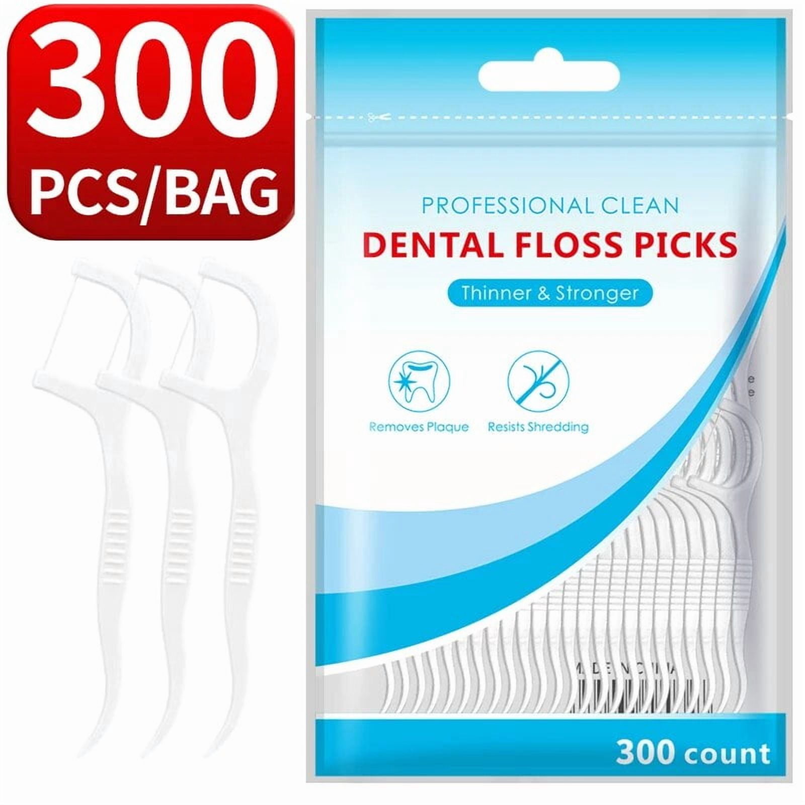 200pcs Dental Floss and Plastic Toothpicks for One-time Cleaning of Dental Gaps-Oral Care