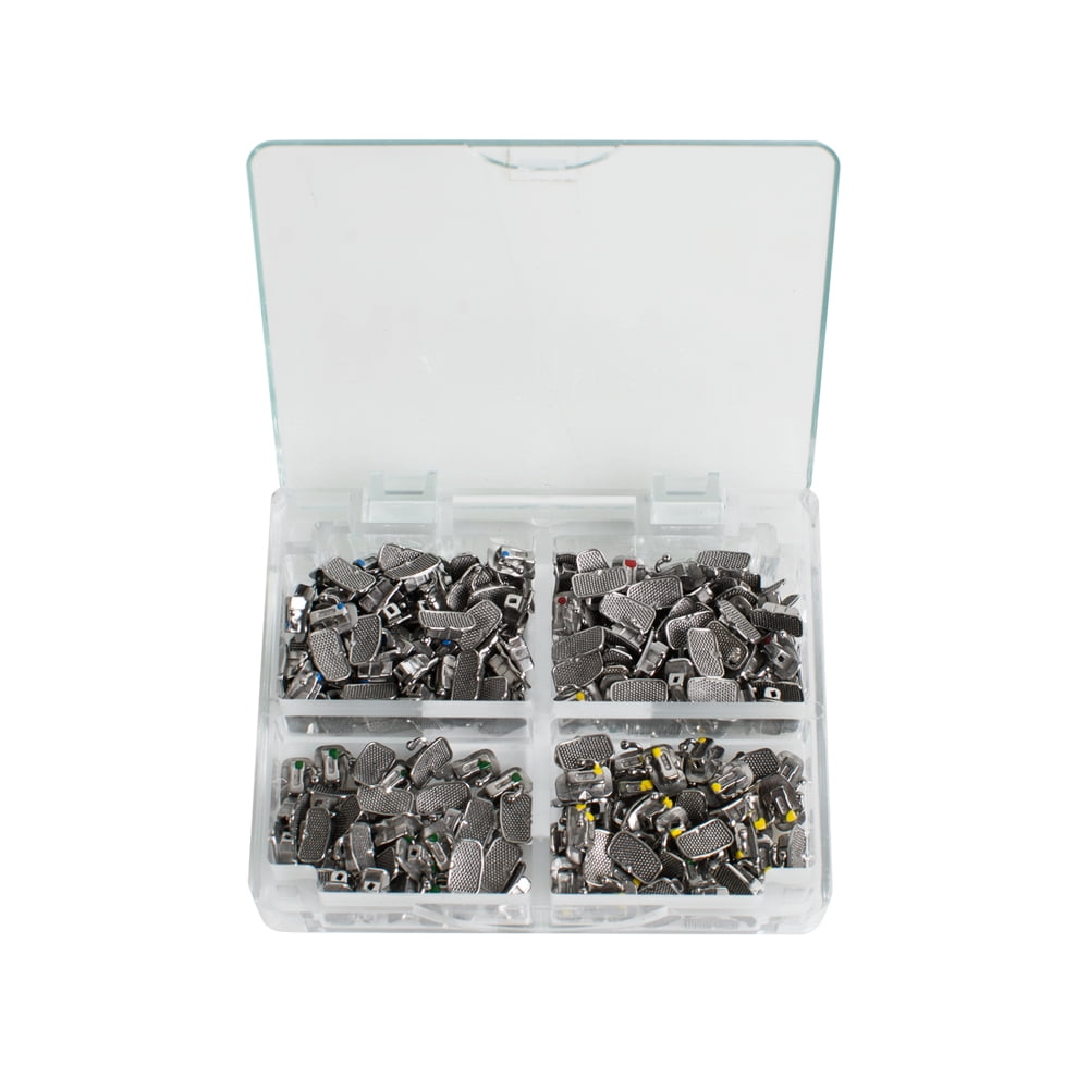 200pcs Dental Orthodontic Metal Brackets Braces  0.022" Tube Single (1 piece non-corrv Roth)