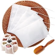 200pcs Disposable Tea Bags for Loose Leaf Tea, Tea Filter Bags with Free Tea Spoon for Loose Tea Loose Leaf Tea, Coffee, Spice, Herbs QS53