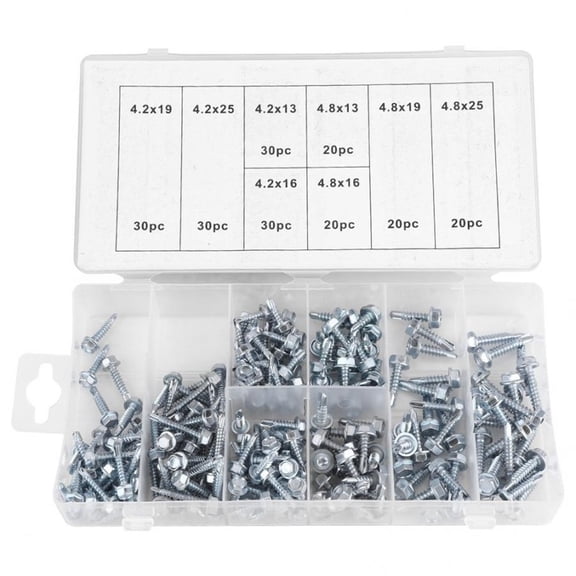 200pcs Durable Metal Self Tapping Drill Screws Assortment Kit Set stainless self tapping screws