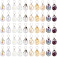 thumbnail image 1 of 200pcs Faceted Teardrop Charms 10 Colors Transparent Glass Crystal Pendants Wire Wrapped Glass Charms Drop Dangle Charms for Necklace Earring Bracelet Craft Making, 1 of 6