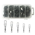 thumbnail image 1 of 200pcs Fishing Snap Swivels Hook Connectors for Freshwater and Saltwater, 1 of 11