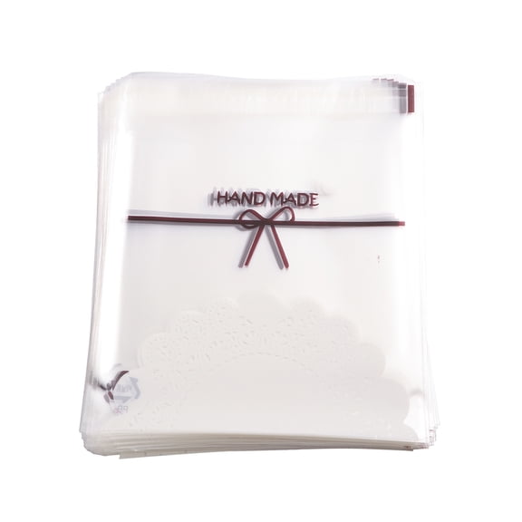 200pcs Food Package Bag Bake Transparent Pastry Self-adhesive Bag Cartoon Printing Opp Bag