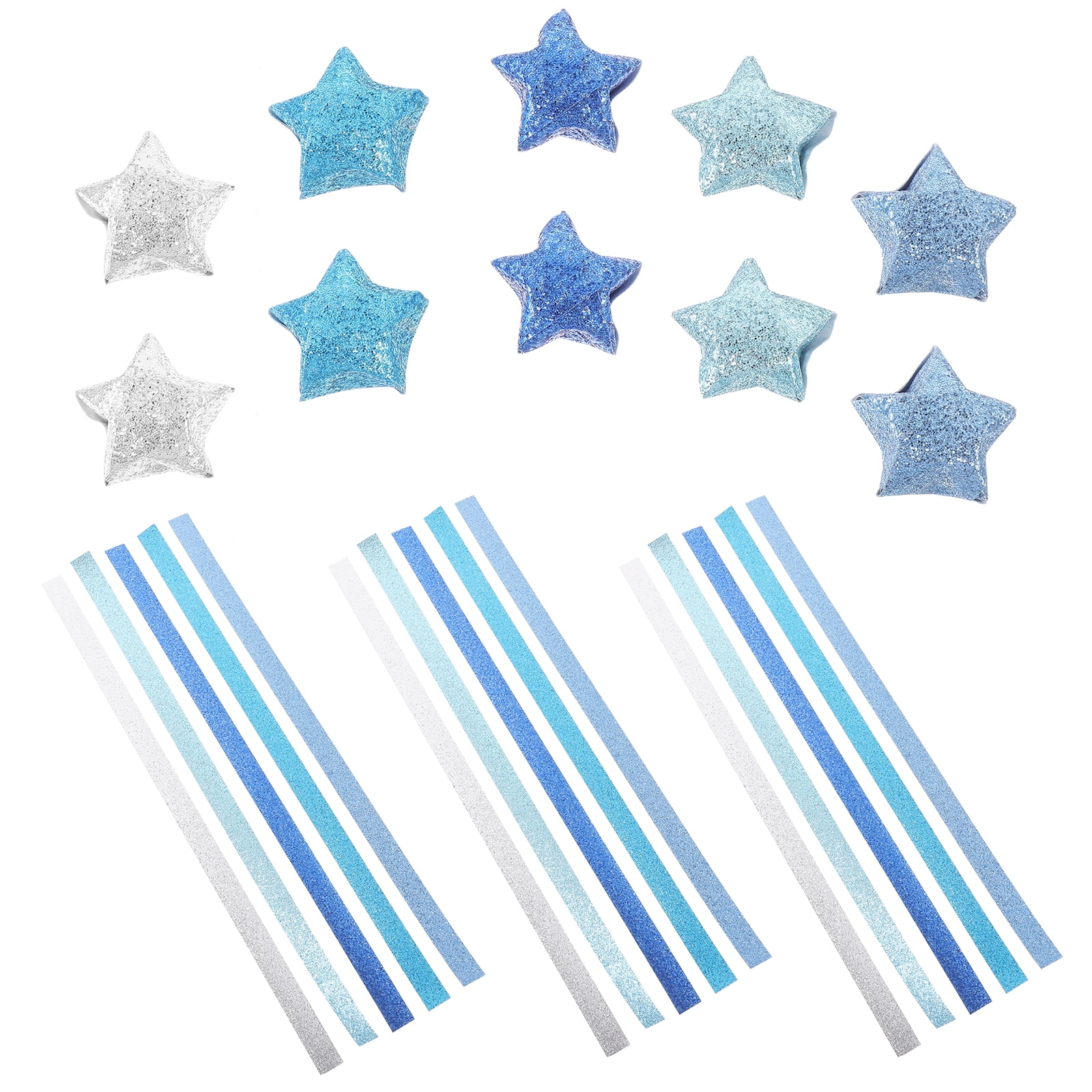 200pcs Glitter Origami Star Paper Star Making Origami Folding Paper