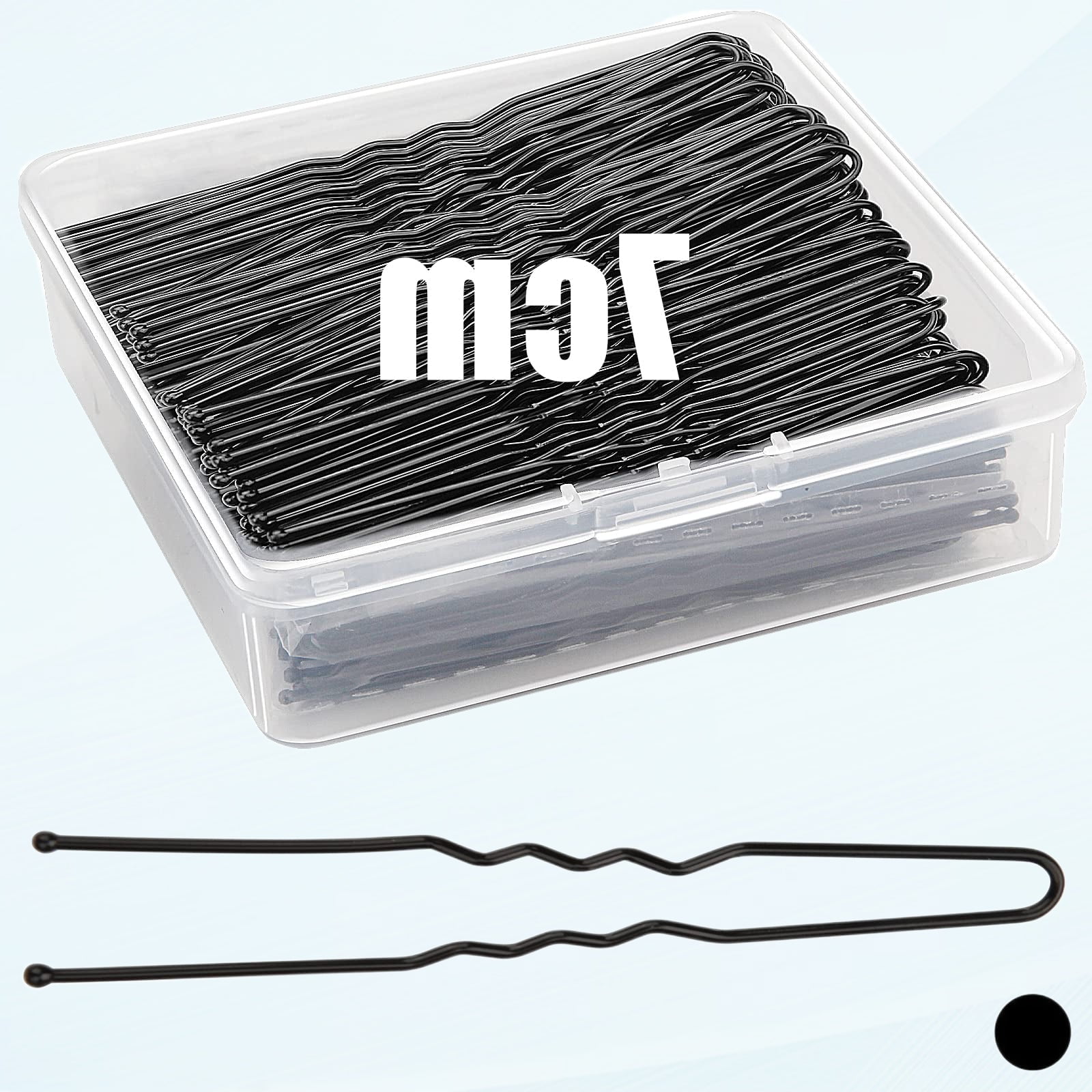 200pcs Hair Pins for Buns 7cm UShaped Hair Pins Long Bobby Pins Black