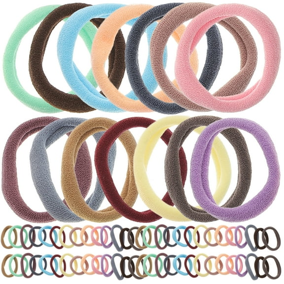 KAKOWELY Ponytail Holders Macaron Colors 200Pcs 1.6x1.6in