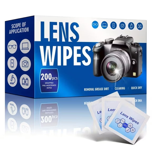 200pcs High quality independent packaging mobile phone glasses screen lenses cleaning glasses wipes