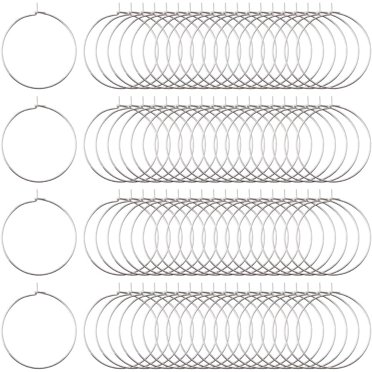 Wine Charms SUNNYCLUE 1 Box 300Pcs Hoop Earring Findings 20mm 316 Stainless Steel Wine Glass Charms Rings Open Beading Wine Glass Rings Beading Hoops For Jewelry Making DIY Dangle Earrings Supplies Cristal
