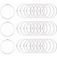 thumbnail image 1 of 200pcs Hoop Ear Wires 40mm Stainless Steel Color Wine Glass Charms Rings 316 Surgical Stainless Steel Beading Hoop Rings for Wedding Party Wine Glass Marker Earring Jewelry Making, 1 of 9