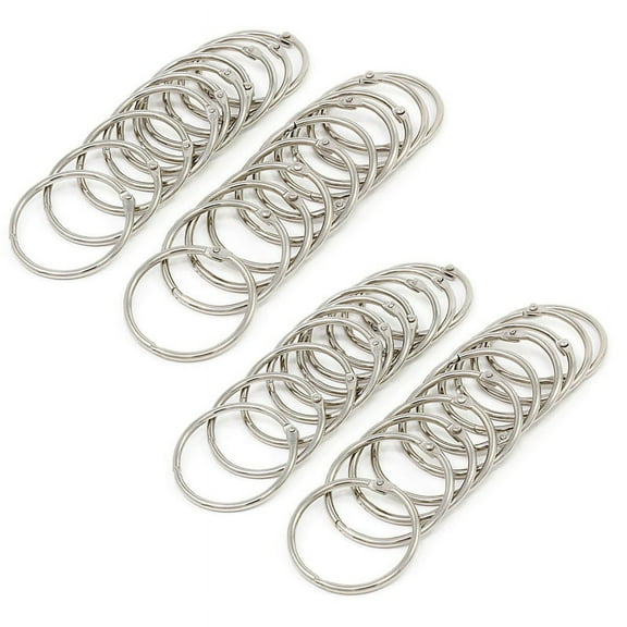 200pcs Loose Leaf Binder Rings Key Rings Book Rings Binder Rings For Scrapbook/Album/Craft - 100Pcs 19mm & 100Pcs 25mm