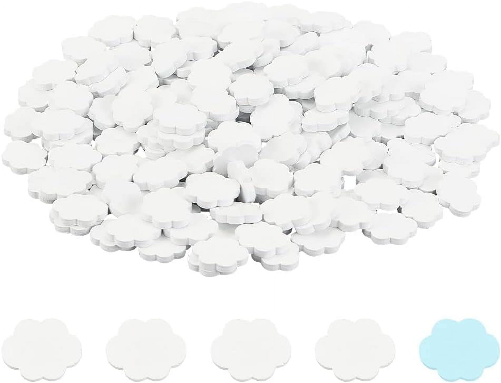 200pcs Natural Wooden Cutouts Dyed Cloud Slices Wooden Cloud Shaped ...