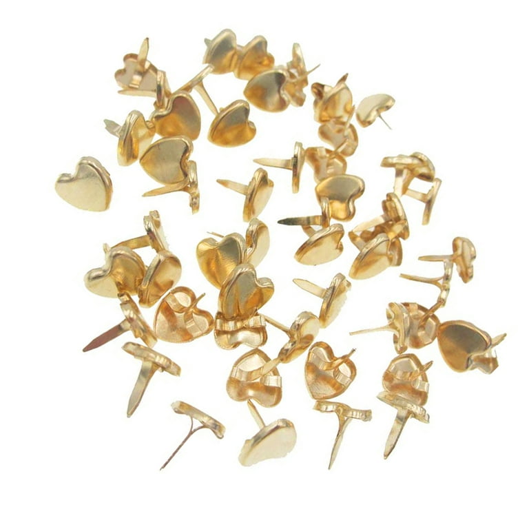 200pcs/Pack Decorative Heart-shaped Metal Pins Set Cute Heart Thumb Tacks  Nails Set 0.35'' Home Party Wedding Supplies 