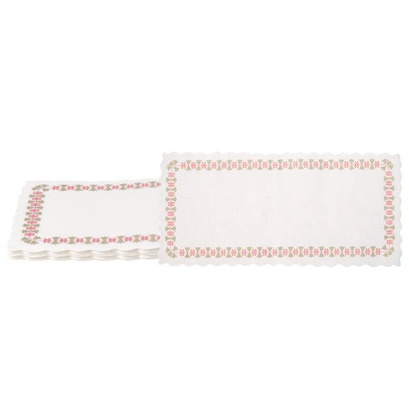200pcs Paper Doilies 4.5"x9.5" Disposable Paper Doilies Placemat, White