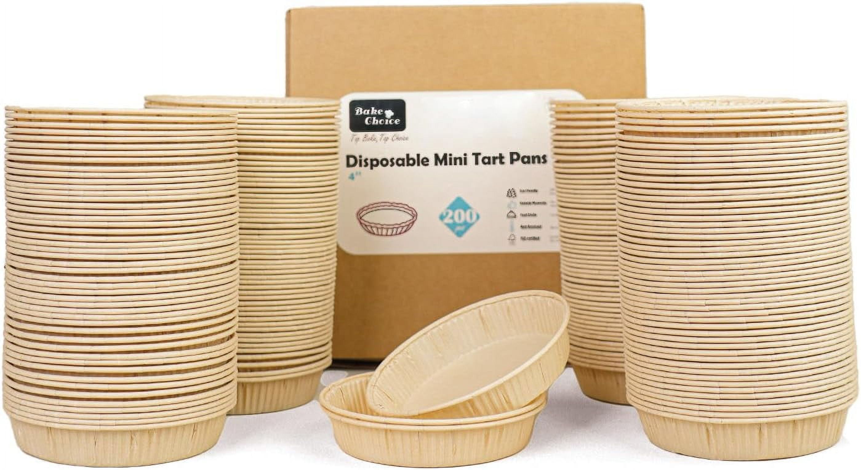 Oven Liners For Bottom Of Oven 50pcs Paper Mini Tart Pans For Baking, Mini Pie Tins 4Inch Mini Mini Baking Pans