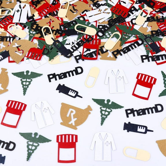 200pcs Pharmacist Graduation Party Decorations Confetti, Congrats Grad PharmD Confetti for PharmD College Graduation Decorations