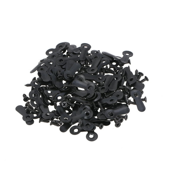 200pcs Photo Frame Sunflower Photo Frame Back Plates Tablet Frame Locks for Decoration Brad Embellishment Buttons Diy Photo Album Frame Rotating Scrapbooking Locks with Screws (Black)