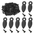 thumbnail image 1 of 200pcs Picture Frame Backing Clips, 0.98" Photo Frame Turn Buttons Fasteners Hardware Corner Clip with 200pcs Screw for Hanging Pictures Craft Drawings, Melon-seed Shaped Black, 1 of 7