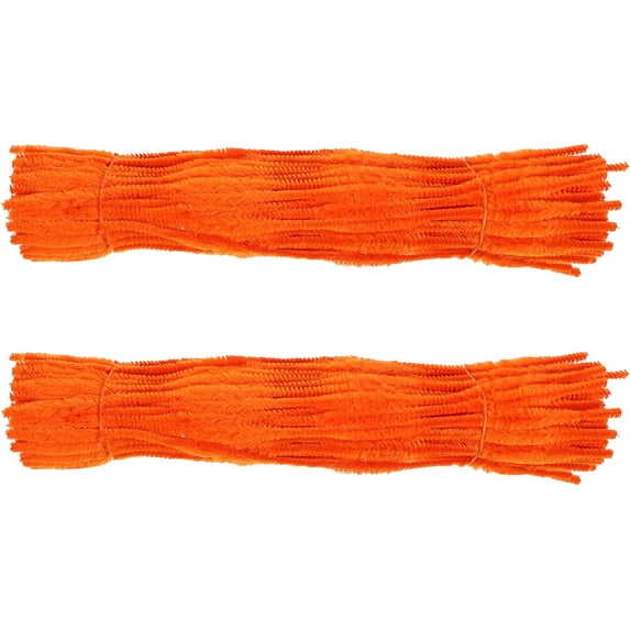 200pcs Pipe Cleaners Chenille Stem Handmade Plush Sticks Twistable Bendable Fuzzy Bumpy Stems for DIY Craft Decoration School Projects Orange Craft Toys