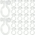 thumbnail image 1 of 200pcs Plastic Clip-on Earring Findings Clear 11x8mm Hole: 0.75mm Plastic, 1 of 6