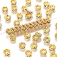 thumbnail image 1 of 200pcs Polymer Clay Rhinestone Beads Pave Disco Ball Beads Grade A Round PP6 Blue Zircon PP6(1.3~1.35mm) 4mm Hole: 1mm, 1 of 4