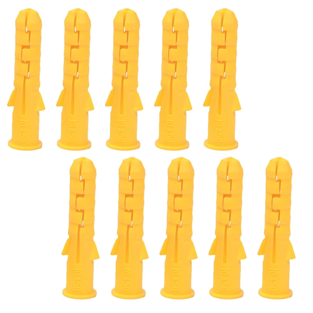 200pcs Ribbed Plastic Anchor Wall Expansion Tube For Drywall Maintenance