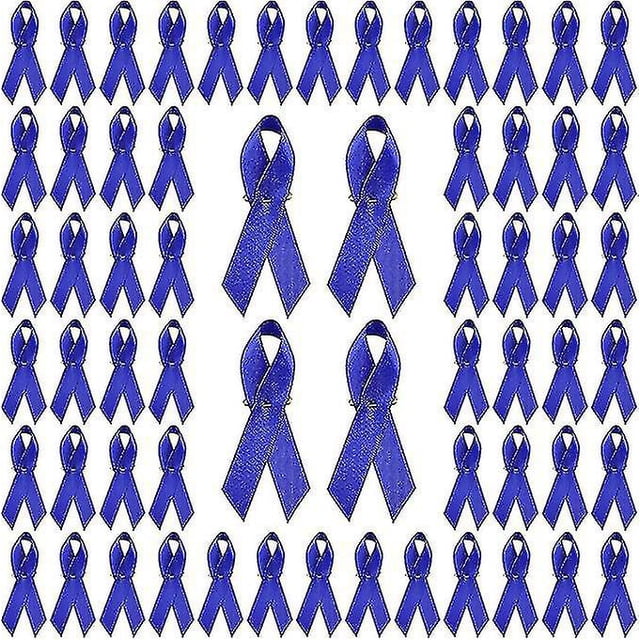 200pcs Ribbon With Safety Pins, Cancer Awareness Pins Ribbon Brooch For