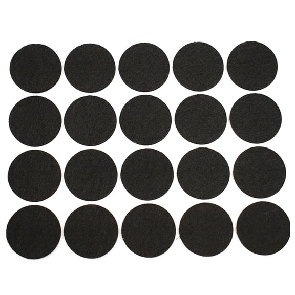 200-Pack Round Felt Furniture Pads 1.2cm Diameter Floor Protectors for Chairs, Tables, and Home Furniture (Black)