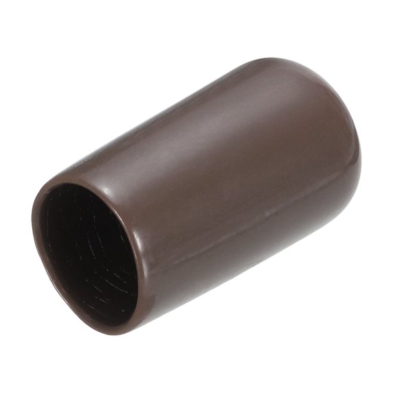 Uxcell Rubber End Caps Vinyl Round End Cap Cover Screw Thread Protectors for Screw 200Pcs Brown 10mm