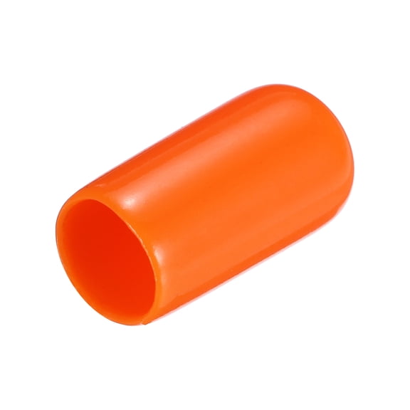 Uxcell Rubber End Caps Vinyl Round End Cap Cover Screw Thread Protectors for Screw 200Pcs Orange 7mm