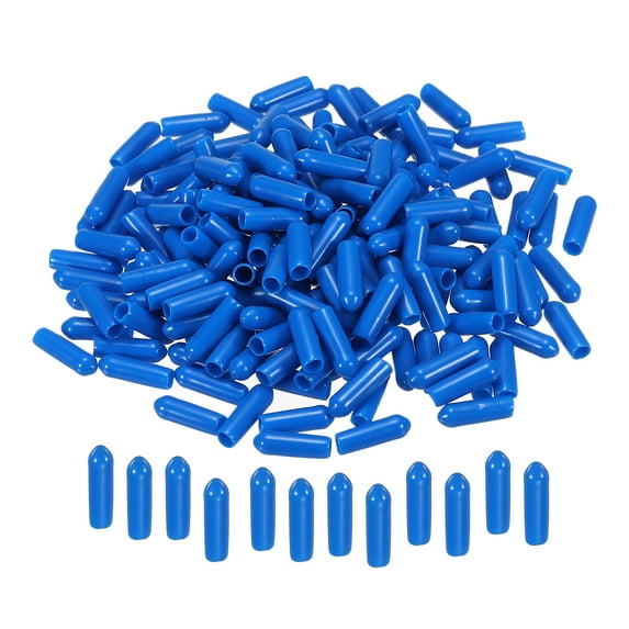 Uxcell Rubber End Caps Cover Vinyl Screw Thread Protector Round Vacuum Caps for Screw Bolt Pipes 1/8 inch 200Pcs