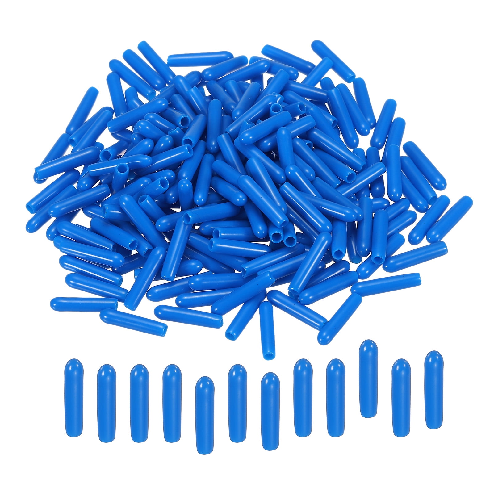 Uxcell 200Pcs Rubber End Caps Cover 2mm Vinyl Screw Thread Protector ...