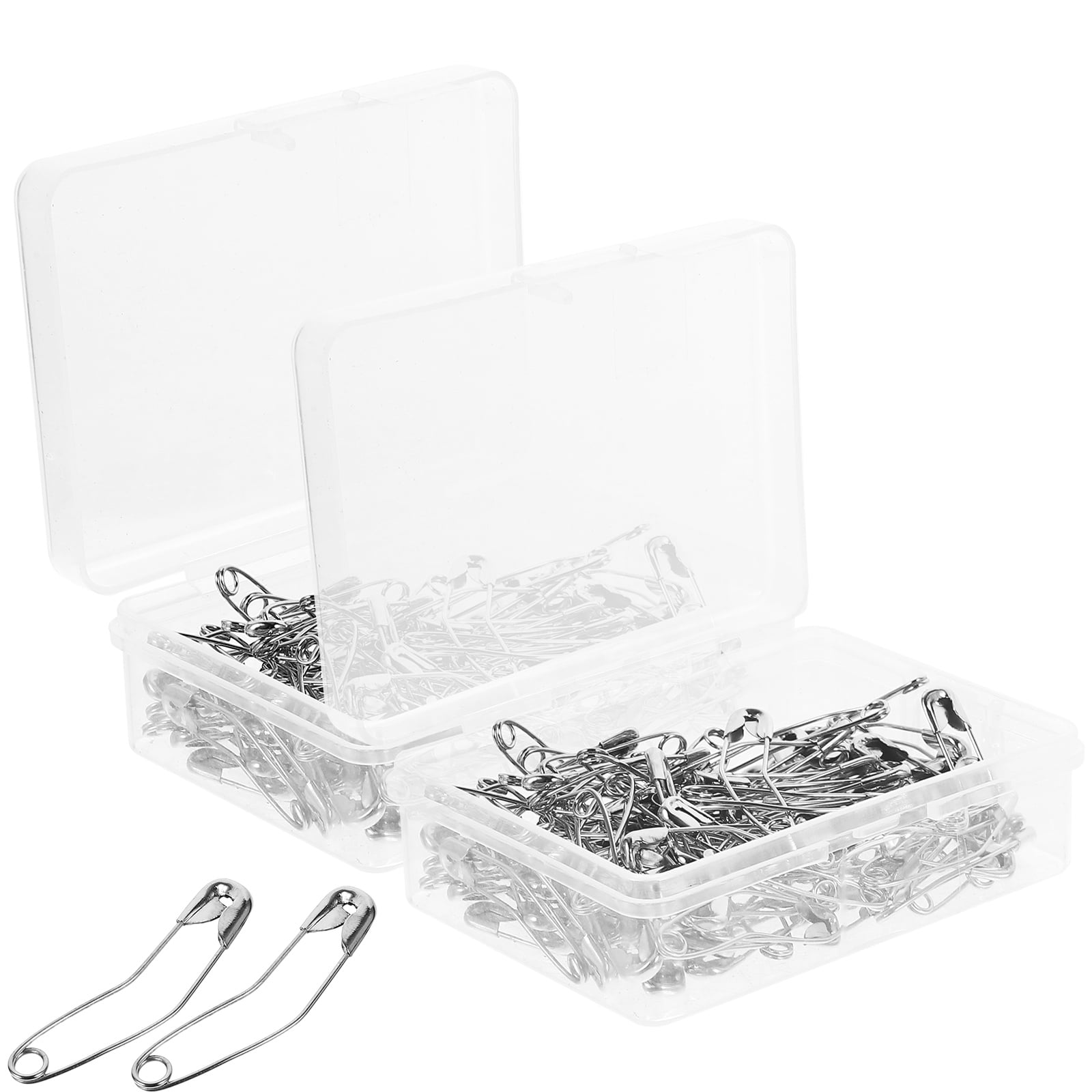 200pcs Safety Pins Stainless Steel Curved Pins Durable Curved Safety