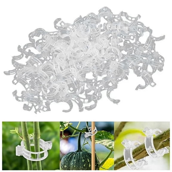 200pcs Secured Plastic Plant Clip, 2024 Upgrade Plant Support Clips, Garden Clips for Climbing Plants