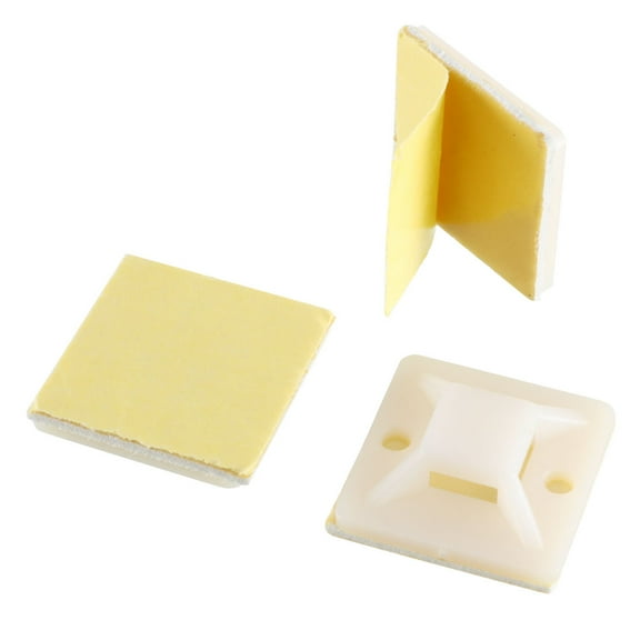 200pcs Self Adhesive Cable Tie Mounts Wire Base Holders 19mm x 19mm