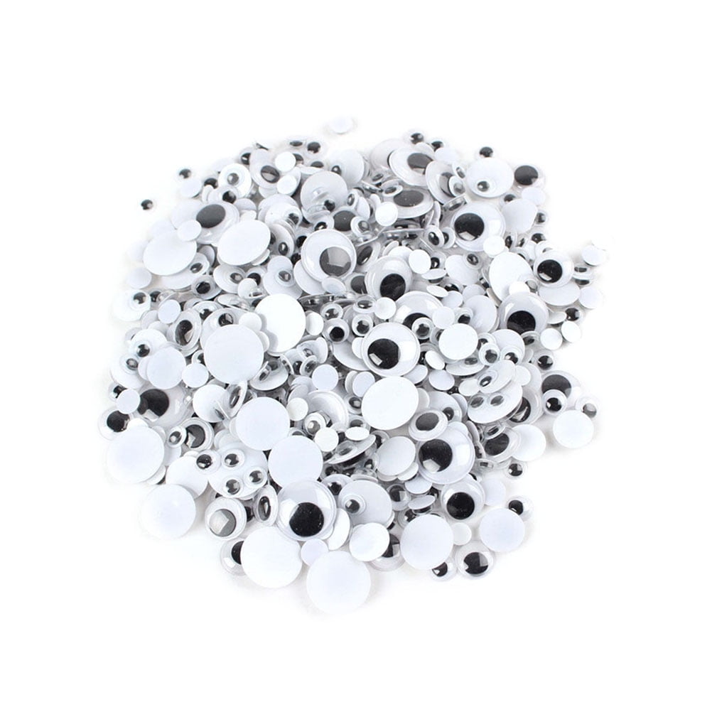 200pcs Selfadhesive Googly Wiggle Eyes for DIY Scrapbooking Crafts Projects (Black)