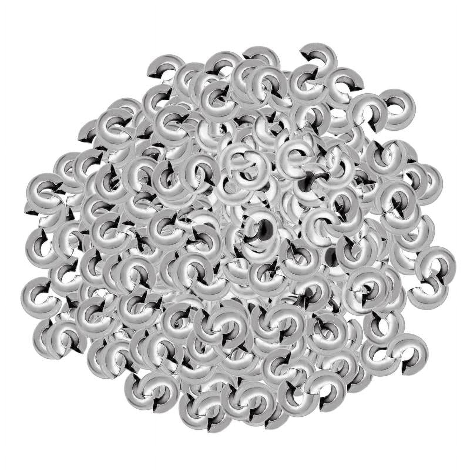 20 Pcs,sterling Silver Crimp Cover Beads,silver Crimp Beads for Jewelry  Making Supplies,cover Beads -  Israel