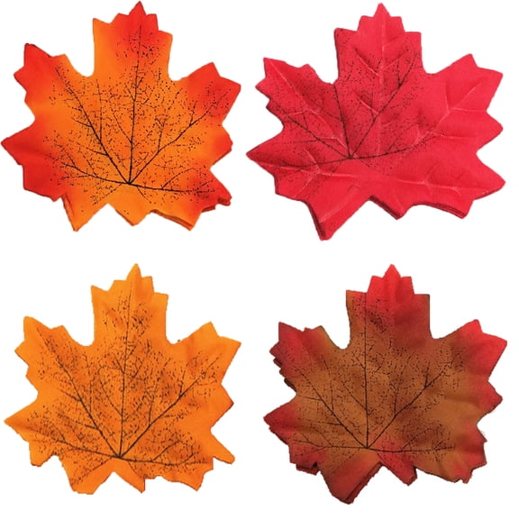 200pcs Colorful Artificial Maple Leaves for Home Decor, Living Room, Party, Wedding, Seasonal and Festive Decoration