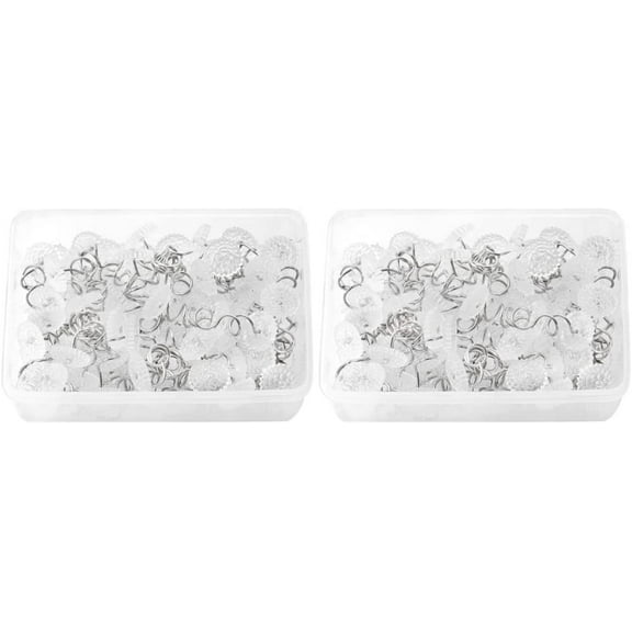 200pcs Skirt Headliner Tack Sofa Upholstery Drapes Twisted Durable Nail Push Bed Compact Steel Transparent Headliners Pin Clear Fixed Home With Screw Spiral Nails