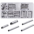 thumbnail image 1 of 200pcs Slide On Clasp End Tubes Clasp Platinum Iron Slider End Caps Crimp 10mm 13mm 20mm 25mm 30mm, 1 of 6