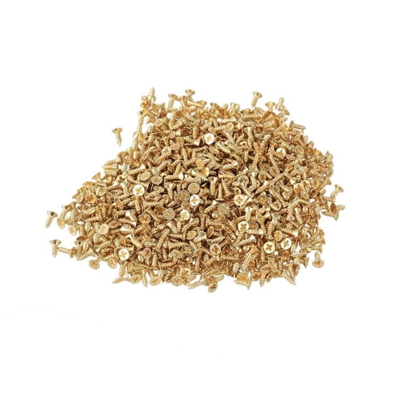 200pcs Small Wood Screw (2×6mm/0.07×0.23in, Gold)