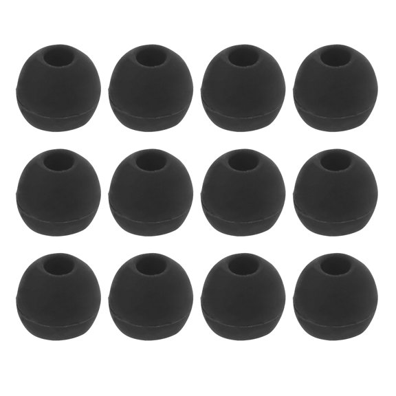 DEEPCRAFF Black Silicone Earbud Tips Soft Earpads for Earphones Noise Isolation 200Pcs