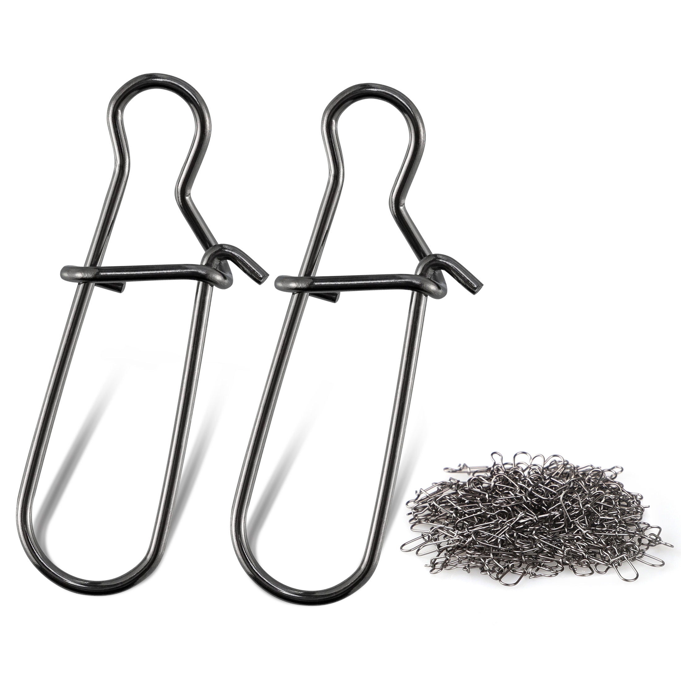 200pcs Stainless Fishing Line Snap Clips, EEEkit Fishing Duo Lock