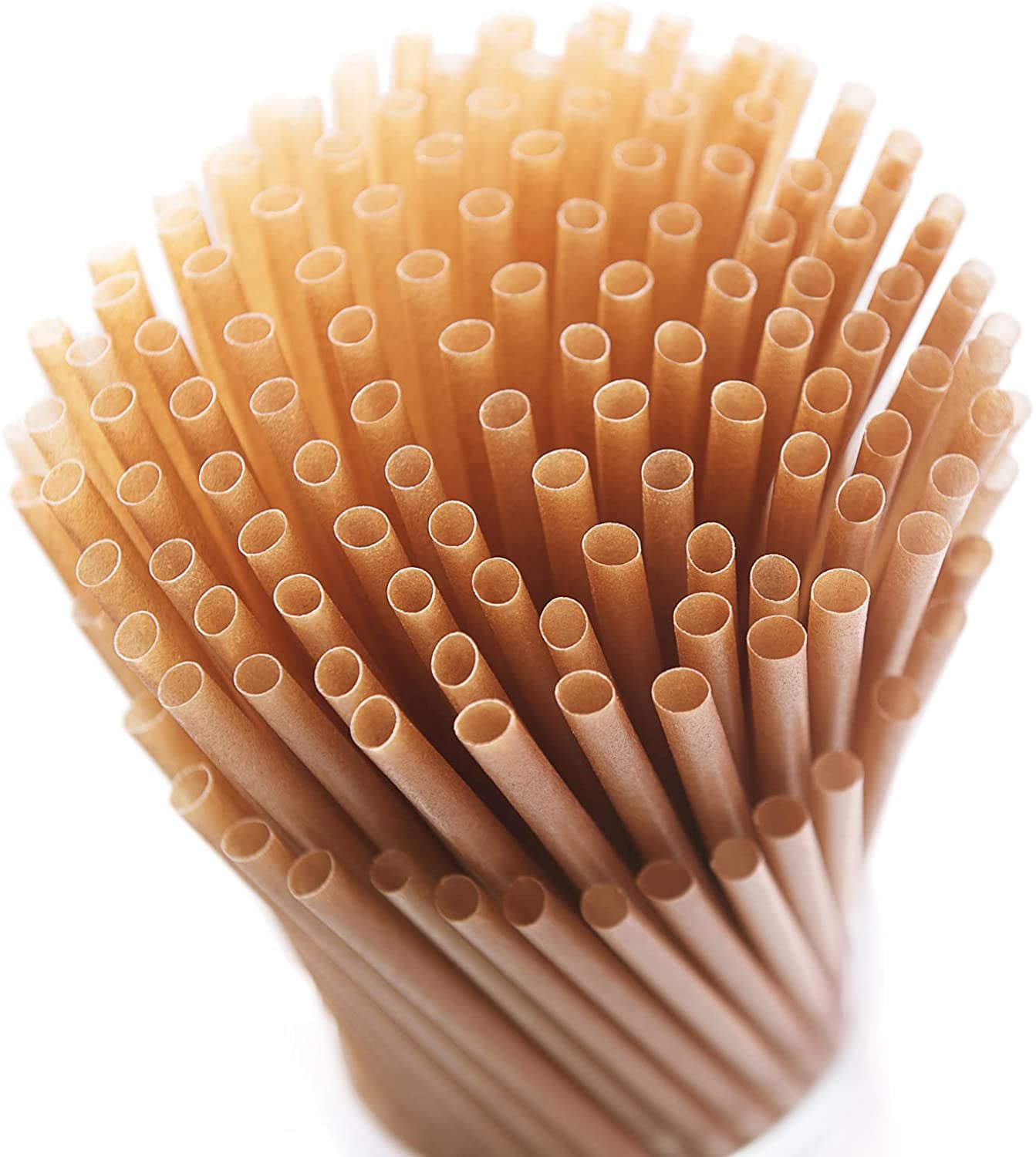 200pcs Sugarcane Straws Biodegradable 8 Inch Compostable Straws Eco