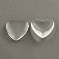 thumbnail image 1 of 200pcs Transparent Glass Heart Cabochons Clear 23x23x6~6.5mm, 1 of 1