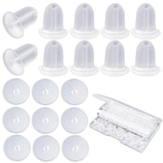200pcs Transparent Silicone Bullet Earring Backs and 200pcs Clear Healing No-pull Piercing Earring Disc Pads Earring Stabilizerfor Ear Protection Piercing Hold Healing Hyperplasia Bump